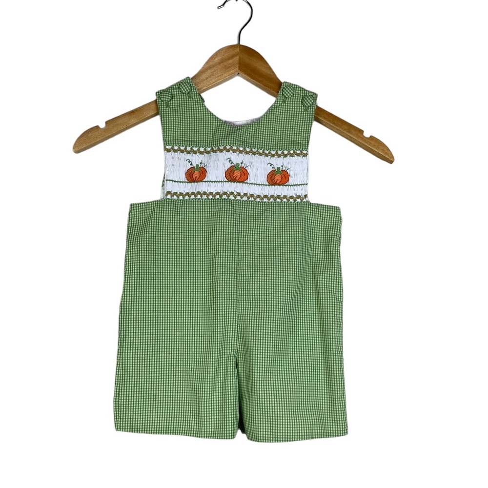Orient Expressed Vintage Smocked Romper Fall Gingham